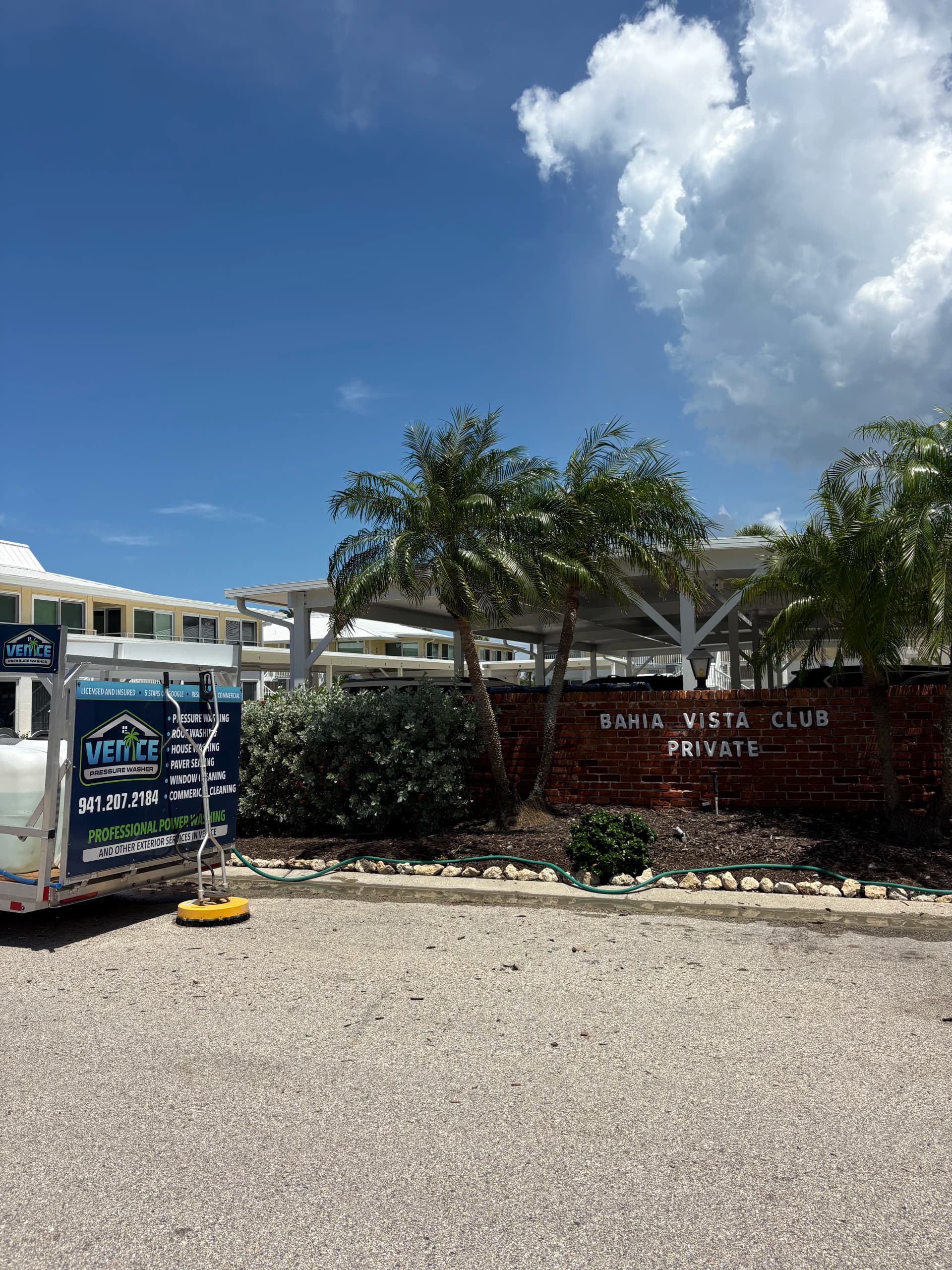 Parking Lot and Sidewalk Pressure Washing at Bahia Vista Club Venice image